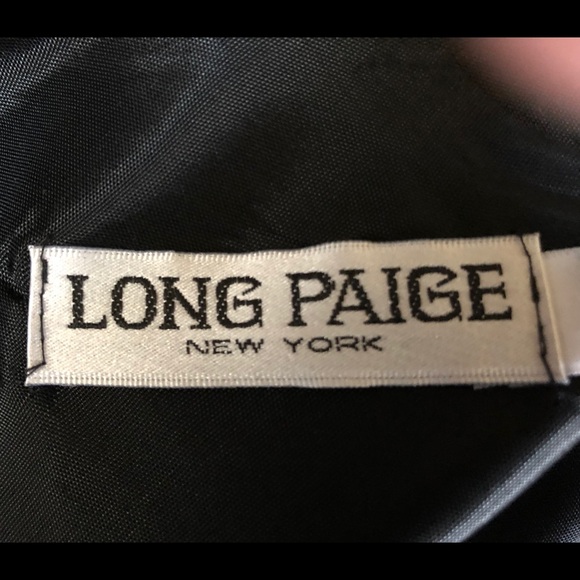 Long Paige Vintage New York Black Cocktail Dress with a Flirty Hem SHIPS FREE - Picture 4 of 11